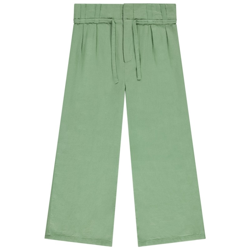 Pantalon large en toile unie pour fille