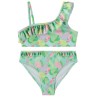Maillot de bain 2 pièces asymétrique imprimé jungle fille