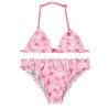 Maillot de bain 2 pièces imprimées fleuris fille