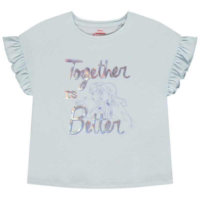 T-shirt manches courtes print irisé Reine des Neiges Disney 