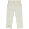 Jean mom fit avec broderies pour fille