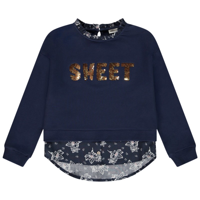Sweat effet 2 en 1 avec sequins magiques pour fille