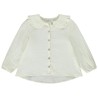 Chemise manches longues en gaze de coton pour fille