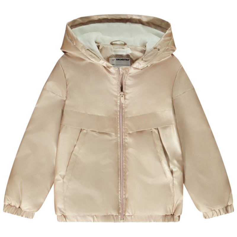 Coupe-vent en toile irisée et doublé sherpa pour fille