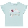 T-shirt manches courtes volantées à sequins magiques pour fi