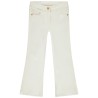 Jean trompette finition raw cut fille