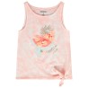 Débardeur effet tie & dye avec fleurs en 3D fille