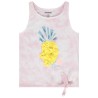 Débardeur effet tie & dye avec fleurs en 3D fille