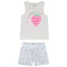 Pyjama 2 pièces en jersey imprimé fraises pour fille