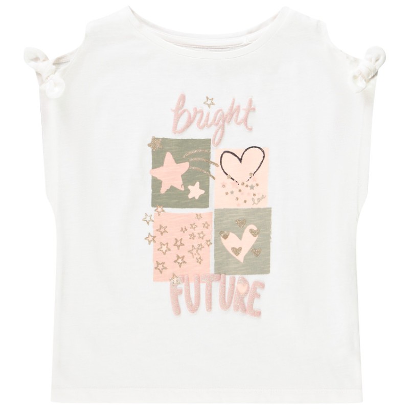 T-shirt manches courtes effet nouées avec print fantaisie po
