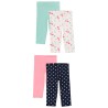 Lot de 4 corsaires en jersey fille