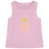 Débardeur en jersey print fantaisie en crochet fille