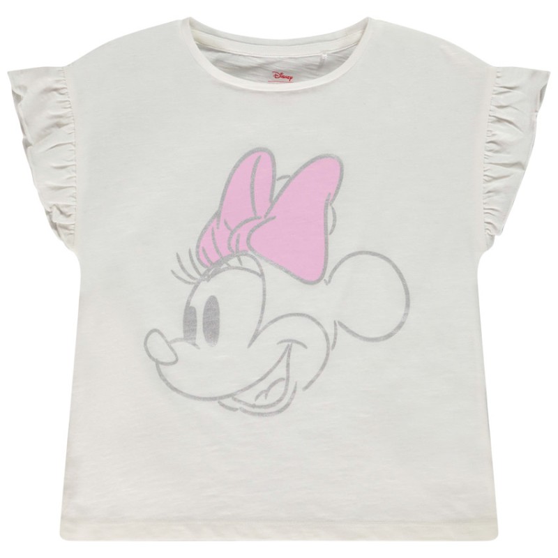 T-shirt manches courtes en jersey print Minnie Disney pour f