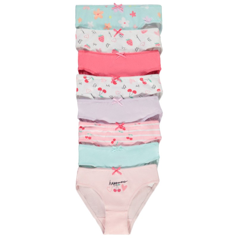 Lot de 8 culottes fantaisie en jersey fille