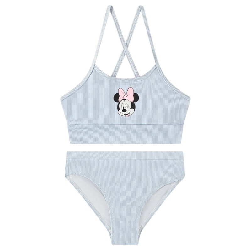 Maillot de bain 2 pièces rayé print Minnie Disney fille