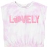 T-shirt manches courtes forme boîte effet tie & dye et puff 