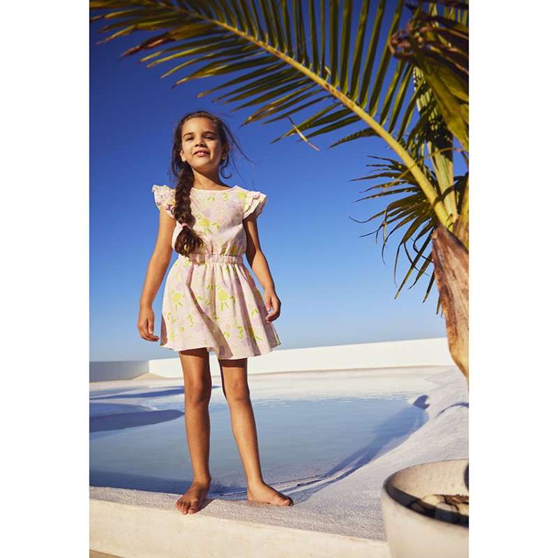 Robe en toile imprimé fruits fille