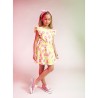 Robe manches courtes volantées imprimé fleuri fille