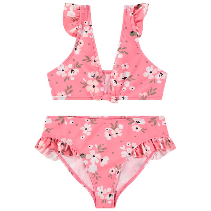 Maillot de bain 2 pièces imprimé sakura fille