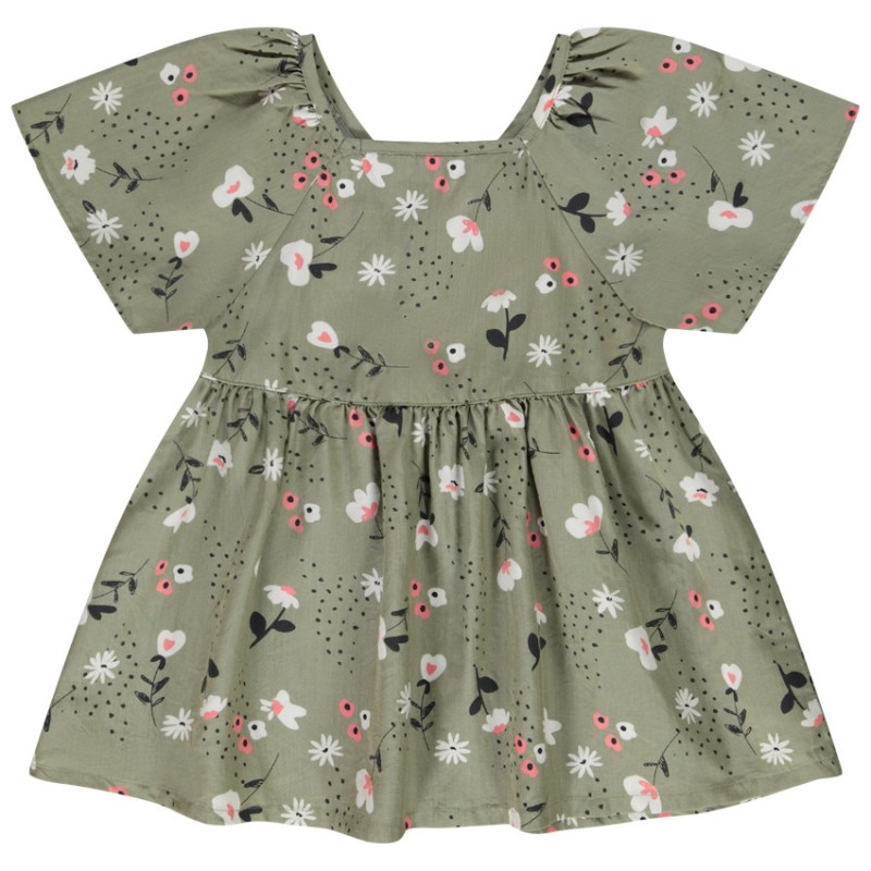 Tunique manches courtes en lyocell imprimé floral pour fille