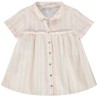 Chemise manches courtes évasée à rayures pour fille