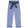 Pantalon paper bag avec ceinture fantaisie pour fille