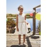 Robe de cérémonie ceinture dorée fille