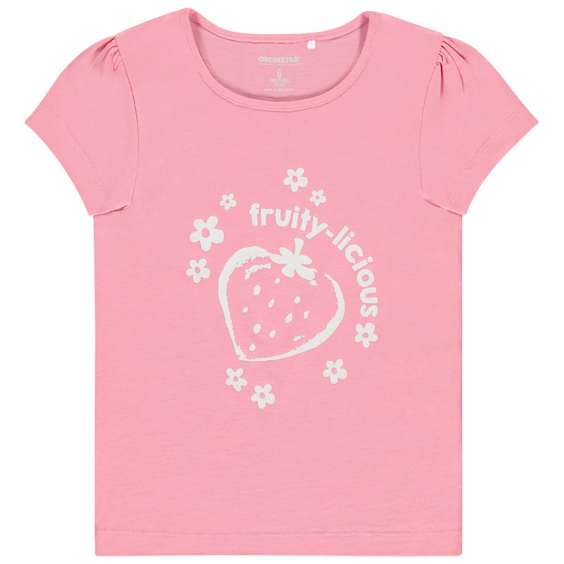 T-shirt manches courtes print fantaisie fille