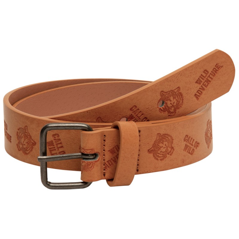 Ceinture réglable avec motifs tigres gravés pour garçon