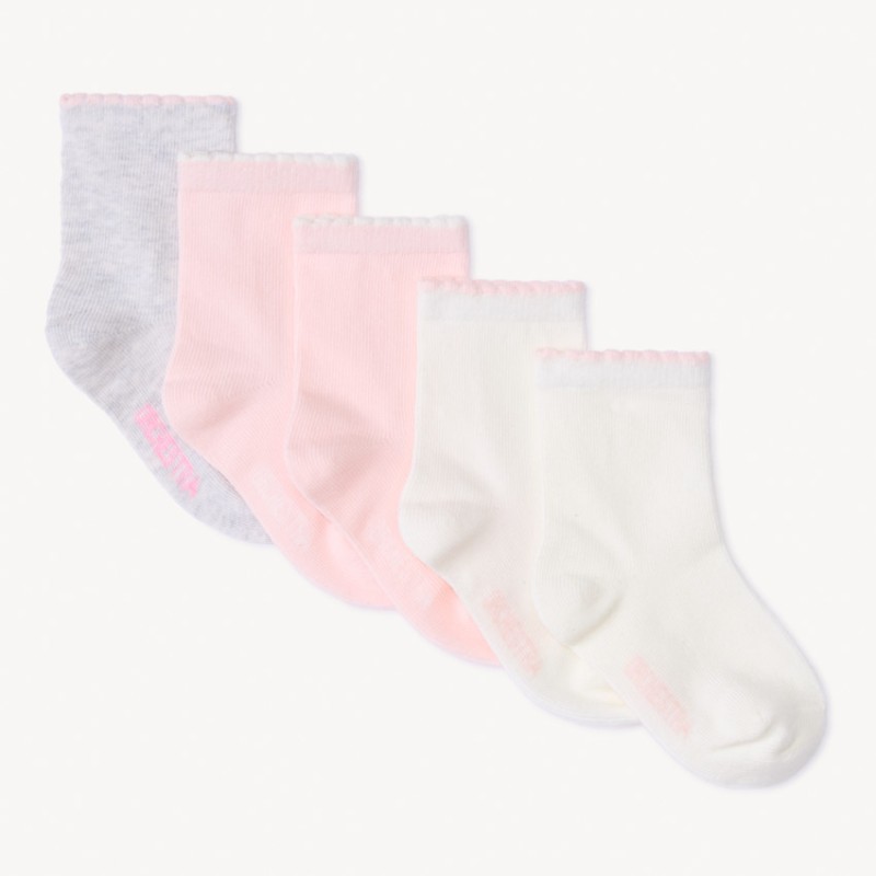 Lot de 5 paires de chaussettes festonnées pour bébé fille