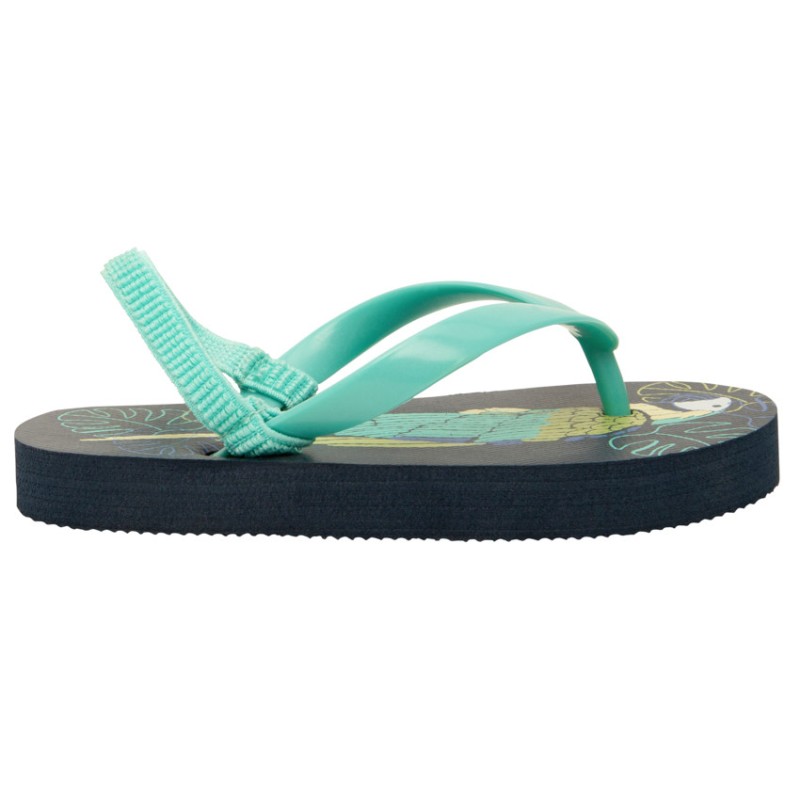Tongs print perroquet garçon avec lanière selon l'âge