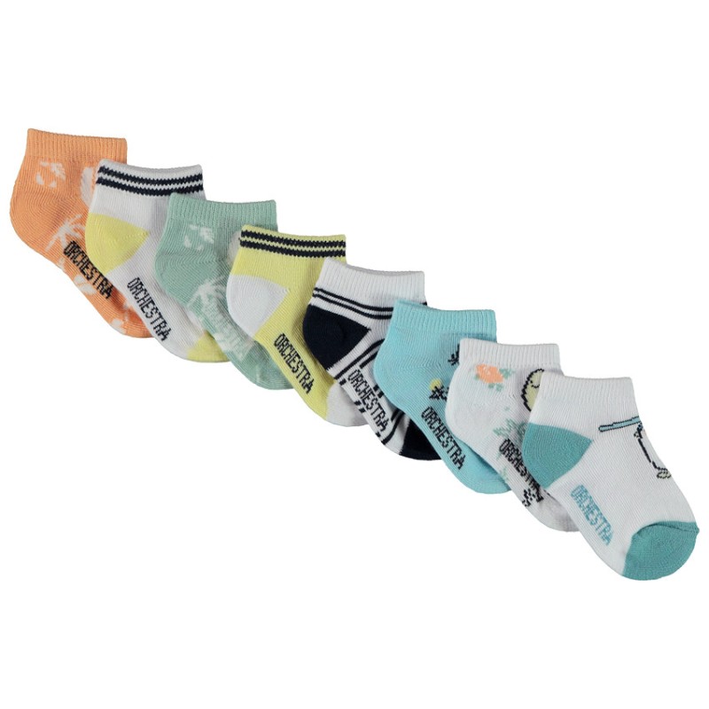 Lot de 8 paires de socquettes fantaisie pour bébé garçon