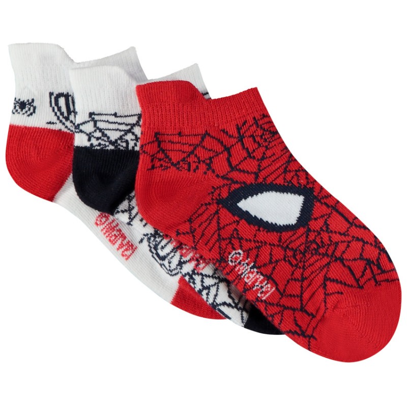 Lot de 3 paires de chaussettes courtes Spider-Man Marvel gar