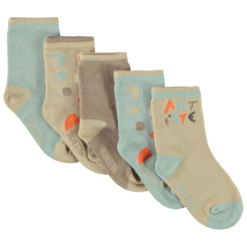 Lot de 5 paires de chaussettes motifs arty pour bébé garçon