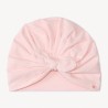 Bonnet turban uni avec nœud et fronce pour bébé fille