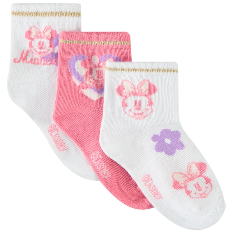 Lot de 3 paires de chaussettes normales Minnie Disney fille