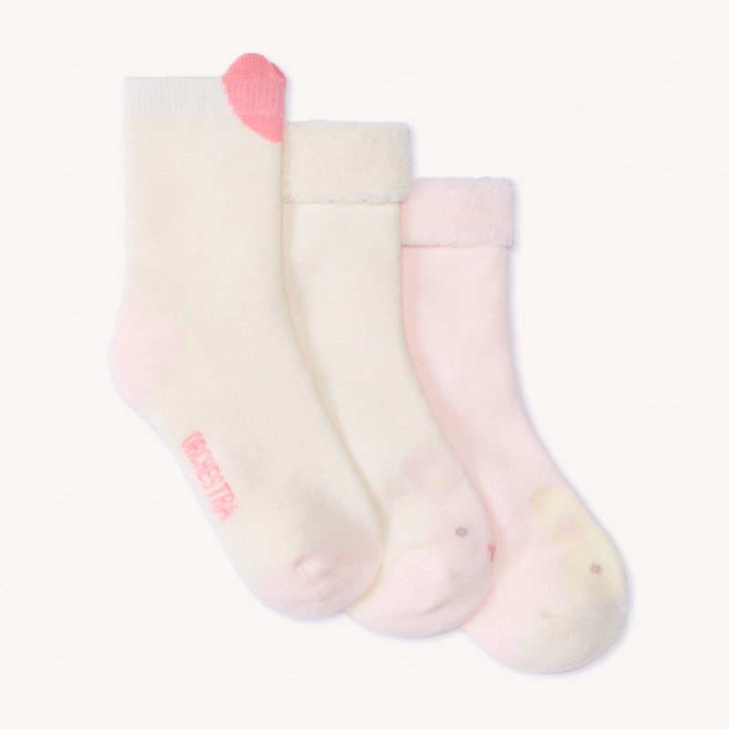 Lot de 3 paires de chaussettes à bouclettes pour bébé fille
