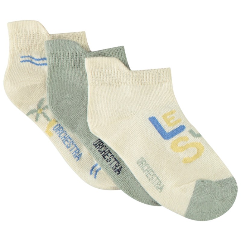 Lot de 3 paires de chaussettes courtes fantaisie garçon