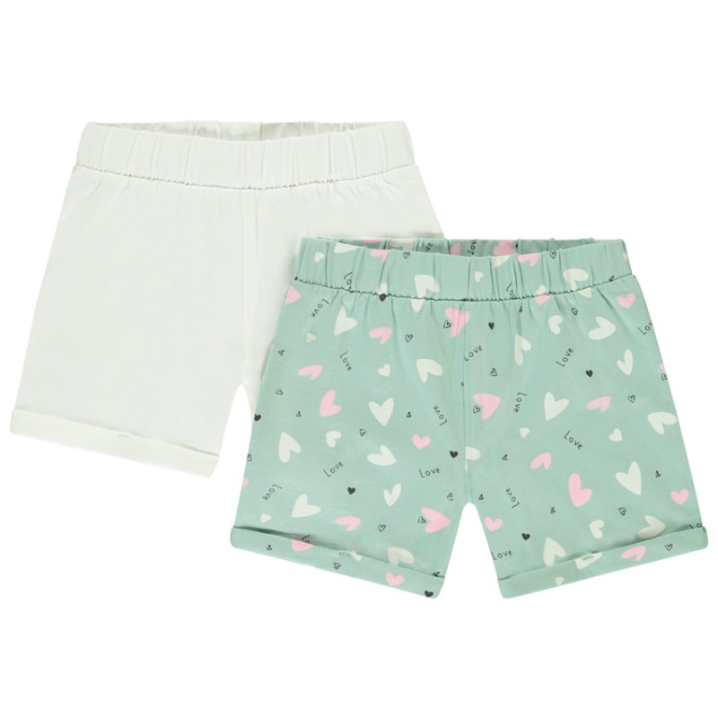 Lot de 2 shorts fantaisies à taille élastiquée fille