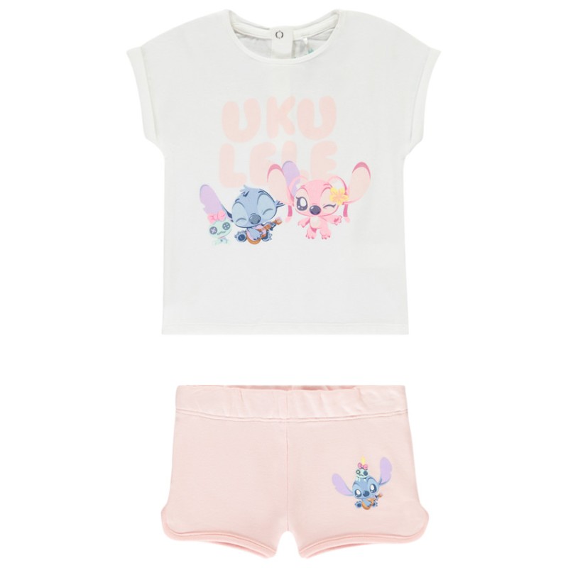 Ensemble 2 pièces Stitch & Angel Disney pour bébé fille