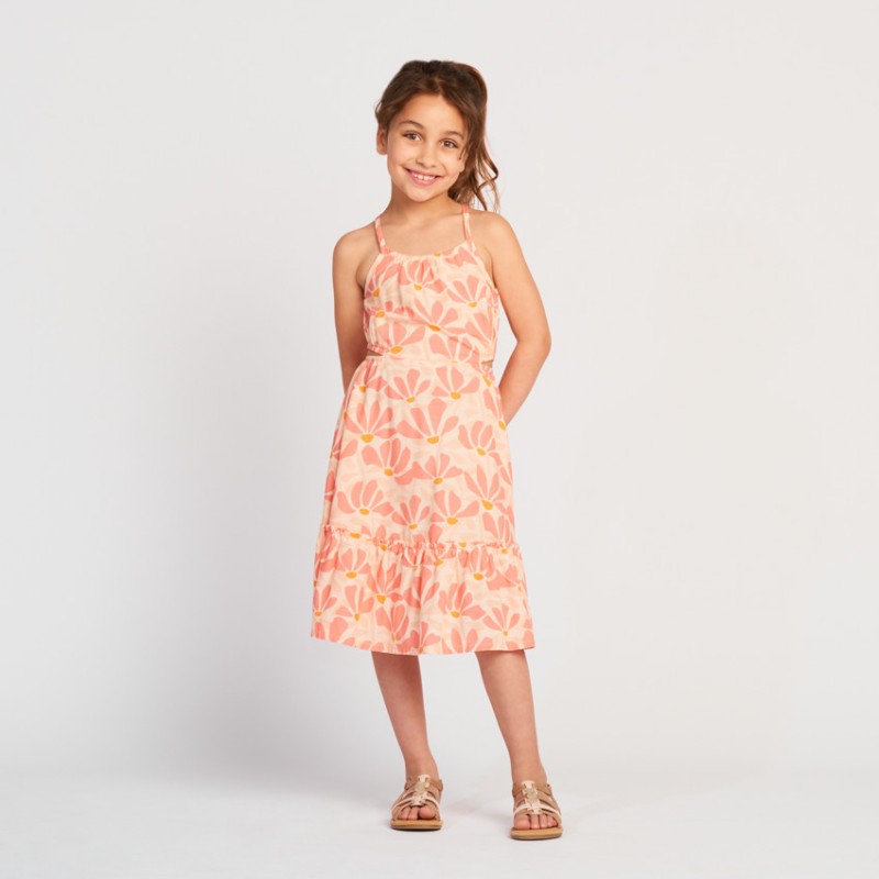 Robe ajourée imprimé floral fille