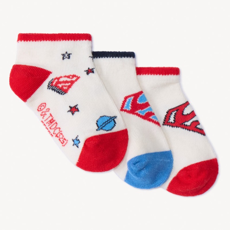 Lot de 3 paires de chaussettes courtes Superman Warner pour 