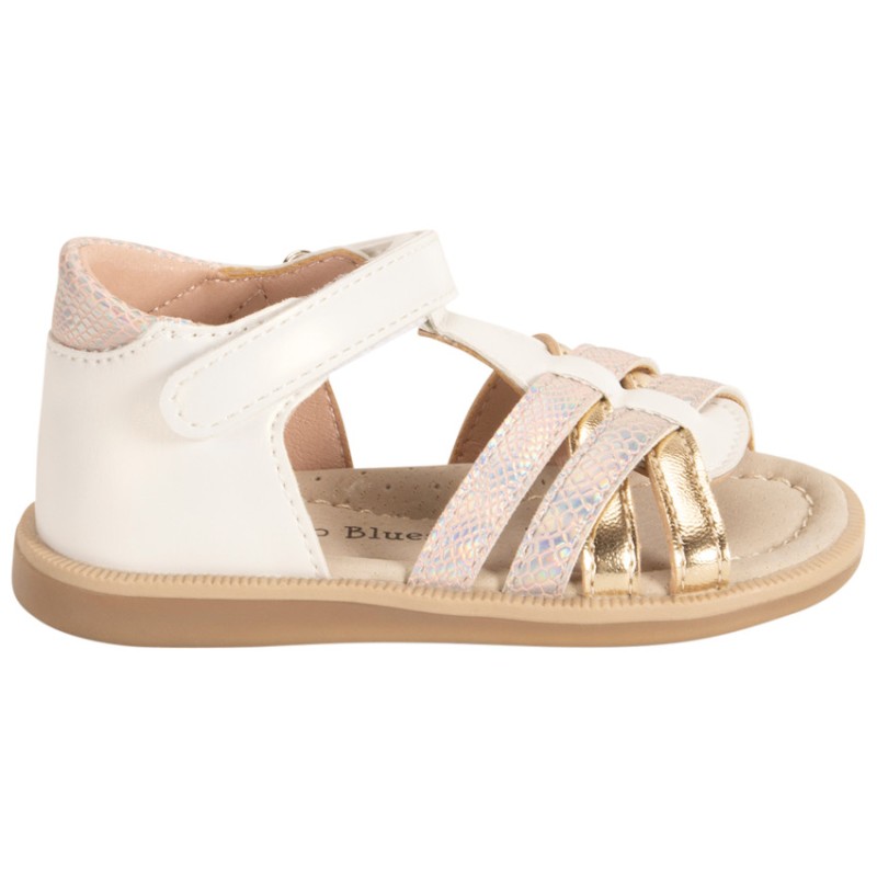 Sandales velcro à brides croisées fantaisie pour bébé fille