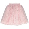 Jupe courte uni rose en tulle à sequins brillants fille