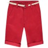 Bermuda uni en toile avec ceinture lacet garçon