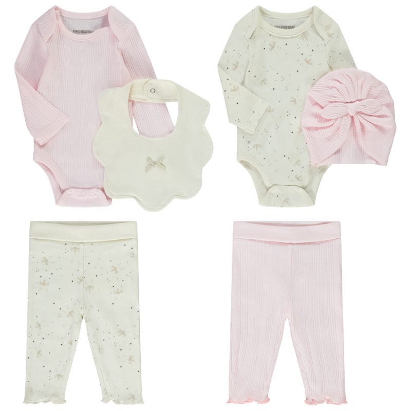 Lot de 2 ensembles 3 pièces interchangeables pour bébé fille