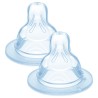 Lot de 2 tétines en silicone - Débit 2 moyen