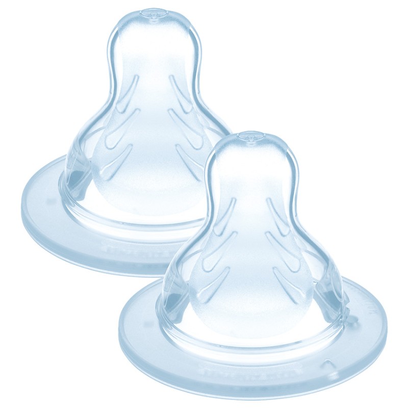Lot de 2 tétines en silicone - Débit 3 rapide