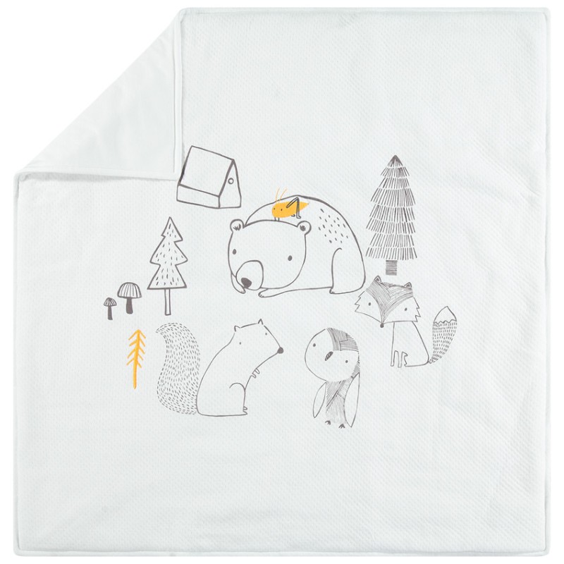 Couverture en jersey avec animaux de la fôret