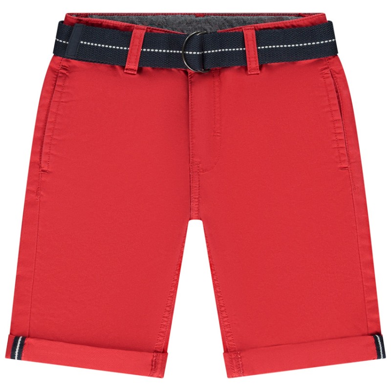 Bermuda en toile avec ceinture tissée amovible garçon